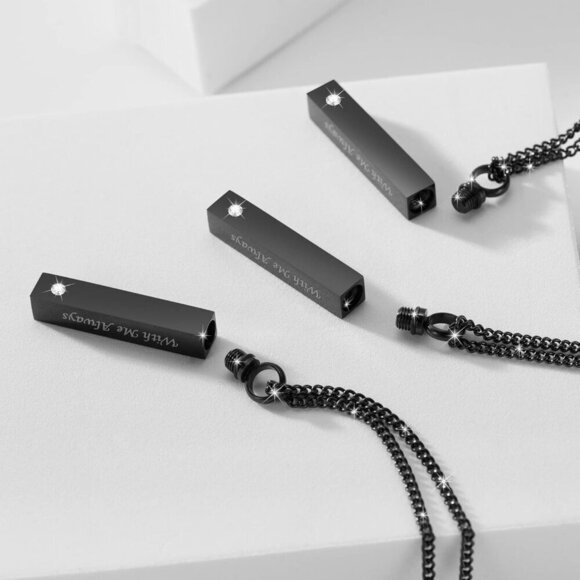 3 Pack Memorial Ashes Necklace Stainless Steel Locket Pendant Keepsake - Picture 4 of 7